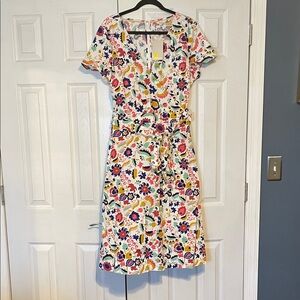NWT Boden Multicolor Floral Midi Dress